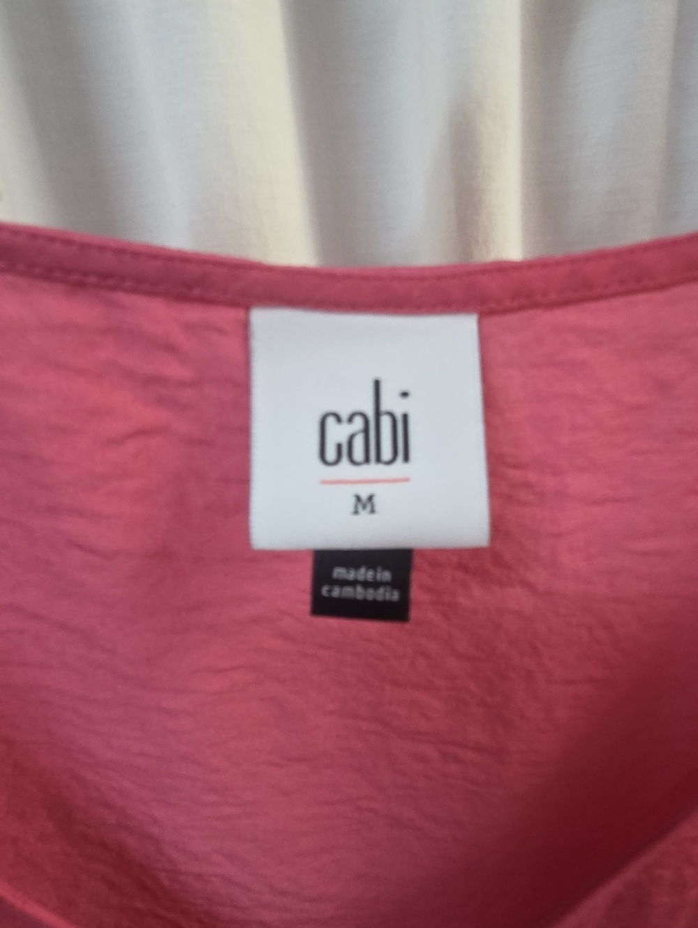 Cabi Pink V-Neck Ruffle Sleeve Top - Picture 3 of 5